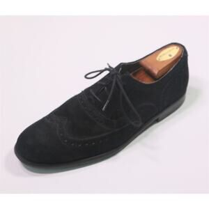 John Varvatos Black Suede Oxfords